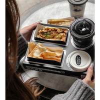 Boîte à compartiments pour sandwichs sur mesure avec poignée pour brunch, collations, aliments et boissons à emporter