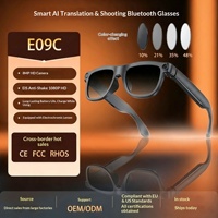 Lunettes intelligentes E09C à commande tactile et changement de couleur avec caméra 8MP, EIS, longue autonomie, diffusion en direct et traduction