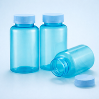 Bouteilles en plastique à large ouverture de qualité professionnelle de 300 ml, faciles à remplir, avec logo personnalisé, pour capsules de compléments alimentaires