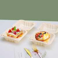 Saizhuo Boîte à lunch jetable biodégradable avec amidon de maïs MFPP Contenant à emporter compostable à clapet avec couvercle