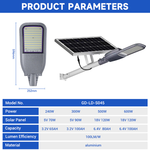<span class=keywords><strong>Prix</strong></span> compétitif, étanche IP65, extérieur, 240w 300w 500w 600w SMD5050, contrôle du temps, lampadaire solaire LED séparé pour jardin et rue - Product Image 2