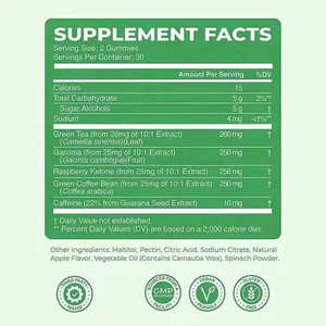 ऑरेविया ओएम/ओडम प्राकृतिक कार्बनिक हैल शाकाहारी शाकाहारी गार्सिनिया कैंबबोगिया फल हरी चाय कैप्सूल वयस्क गुम्मस चयापचय समर्थन वसा - Product Image 4