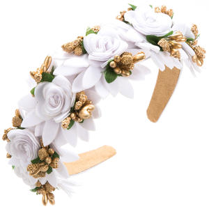 Dulce tela antideslizante diadema Navidad corona flor accesorios para el cabello para Festival <span class=keywords><strong>boda</strong></span> - Product Image 4