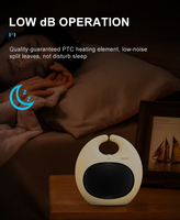 Chauffage miniature en céramique PTC à économie d'énergie 800W pour usage domestique, radiateur portable à chauffage rapide avec thermostat réglable