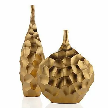 Trang Trí Flower Vase Made Trong Đúc Nhôm Với Vàng Hoàn Thành Trang Trí Nội Thất Kim Loại Flower Vase