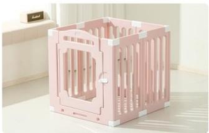 Corral de Juego para Mascotas, Cálido y Acogedor, de HDPE y Acrílico, Combinable, Resistente al Agua, para Interiores, con Ruedas Móviles - Product Image 2