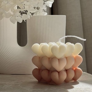 แม่พิมพ์ซิลิโคนรูปหัวใจสำหรับทำเทียนของขวัญวันวาเลนไทน์ของขวัญน่ารักแม่พิมพ์เค้กช็อกโกแลตมูส - Product Image 5