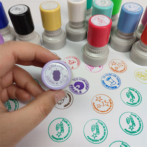 Sıcak satış tarzı yumuşak renk <span class=keywords><strong>HA</strong></span> yuvarlak 28mm çocuklar flaş logosu damga Sello özel ödül öğretmen pullar - Product Image 5