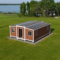 Casa Contenedor Portátil Expandible de Doble Ala Plegable con Sistema Solar