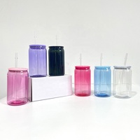 Entrepôt aux États-Unis Gelée transparente incassable 16oz 20oz Gobelets en plastique acrylique canette de soda avec couvercles pour vinyle UV DTF Personnalisation