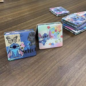 Wholesale Multiple Styles Stitch Cartoon Makeup <strong>Mirror</strong> Mini square <strong>Compact</strong> <strong>Mirror</strong> Double Sided Folding Pocket <strong>Mirror</strong> Travel - Product Image 2