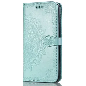 Wholesale High Quality Leather Case Wallet Case Datura Flowers Wrist Strap For Vivo Y15 Y21 Y20 Y22s Y17 Y19 Y11 Phone Case