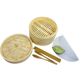 bamboo handmade steamer dumplings dim sum vegetable meat bamboo