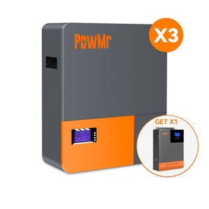 PowMr Order <span class=keywords><strong>3</strong></span> batteria ottieni un Inverter 5.6KW 220V batteria Inverter solare 100AH 48V batteria solare Lifepo4 - Product Image 1