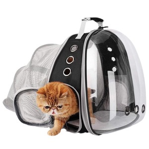 Transparent Pet Carrier Expandable <b>Backpack</b> Semi Circle Breathable <b>Cat</b> Space Bag Portable Pet Carrier for Travel - Product Image 5