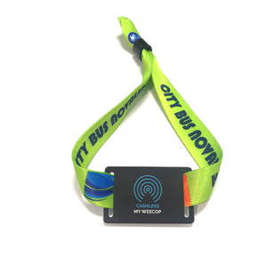 Personalizado Vip Party Festival ajustable Nfc pulsera etiqueta <span class=keywords><strong>Rfid</strong></span> tejido pulsera para eventos - Product Image 2