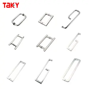 Back ShowerRoom Stainless Steel Tempered Glass Push Pull Handle For Hotel Glass Wooden Doors