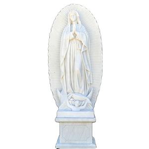 Prestigiosa decorazione di spazi religiosi e domestici splendidamente scolpito pietra bianca grandi statue all'aperto vergine maria - Product Image 1
