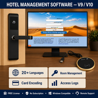 Cerradura Electrónica RFID para Puerta de Hotel PRND, Cerradura de Manija de Acero Inoxidable, Cerrojo Simple, Impermeable, Software Gratuito