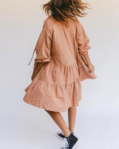Vacances Décontracté surdimensionné femme <span class=keywords><strong>robe</strong></span> Printemps Blouse Dentelle Cordes Haut Bas À Volants <span class=keywords><strong>Robe</strong></span> <span class=keywords><strong>En</strong></span> <span class=keywords><strong>Lin</strong></span> - Product Image 6