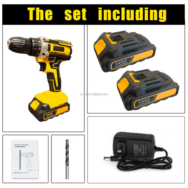 Hand Drill Machine Lithium Battery Power Tools Drill Set