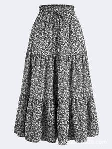Falda Midi Bohemio de Verano 2026 Estilo Europeo-Americano con Capas y Corte en A, Elegante y Fluida para Mujer al por Mayor - Product Image 5