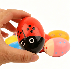 Wholesale Orff Percussion Instrument Montessori <b>Toy</b> Colorful Wood Maracas <b>Egg</b> Shakers Musical Instrument Tool <b>Toys</b> Educational - Product Image 2