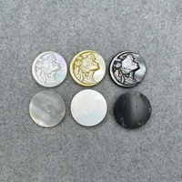Piezas de Joyería de Madreperla con Patrón de Sailor Moon Talladas con CNC, Conchas Naturales para Hacer Collares y Pulseras