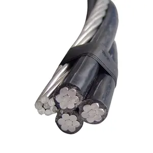 Quadrulex kabel ABC Overhead 50mm2 70mm2 95mm2 120mm2 XLPE konduktor aluminium terisolasi