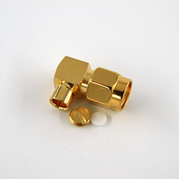 Cable RG402 de .141, Antena de 50 ohmios, Conector Coaxial RF Impermeable con Conector SMA Macho en Ángulo Recto