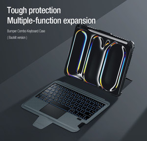 <span class=keywords><strong>เคส</strong></span>คีย์บอร์<span class=keywords><strong>ด</strong></span> <span class=keywords><strong>NILLKIN</strong></span> bumper Combo สำหรับ iPad Pro 2024 11นิ้วพร้อมฝาปิดเลนส์แบบเลื่อนและขาตั้งแบบปรับได้ - Product Image 2