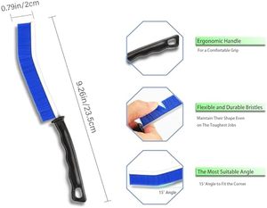 Hard-Bristled Dead-Angle Deep Tile Joints Crevice Cleaning Brush Long Handle Durable Nylon Bathroom Kitchen <b>Shower</b> Sink Cleaning - Product Image 3