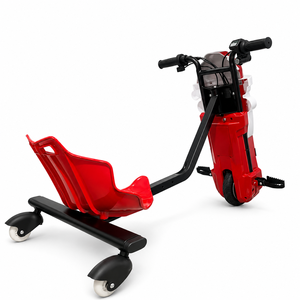 <span class=keywords><strong>Trottinette</strong></span> électrique à trois roues pour enfants, cadeau de Noël du Père Noël, trike à batterie, jouet rouge à roulettes - Product Image 2