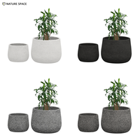 Pots de fleurs modernes en fibre de verre avec revêtement en poudre, prix d'usine en gros, pour la décoration intérieure et extérieure de la maison et du jardin