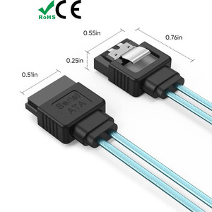 <b>SATA</b> 7P 180 To <b>SATA</b> 7P 180 Data Cable 12Gbps Blue Copper Wire For Hard <b>Drive</b> Server Connection - Product Image 1