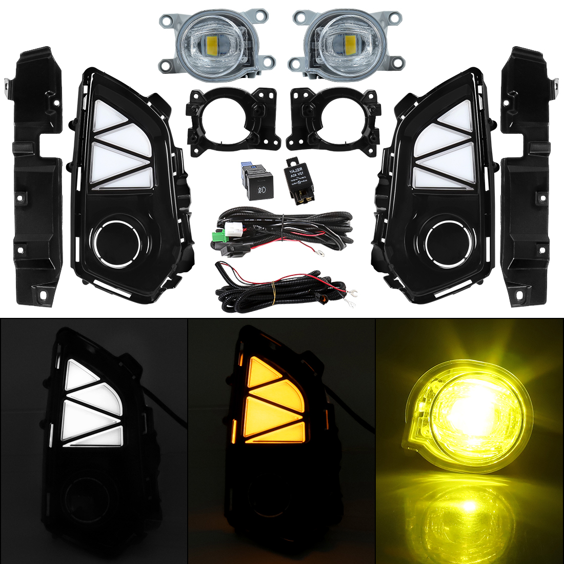 white cover with yellow light