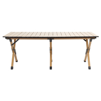 Table de pique-nique pliable légère en aluminium pour camping, modèle œuf roulé, vente en gros d'usine, personnalisable pour l'extérieur