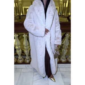 Manteaux en fausse fourrure Sasa pour femmes, couleur crème - Product Image 2