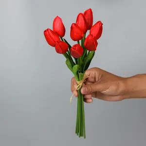 Jarrón de PU con Diseño de Tulipán para Sala de Estar, Decoración del Hogar, Producto en Oferta - Product Image 6