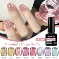 MTSSII-Vernis UV Semi Permanent pour Ongles Arc-en-Ciel Gel Magnétique Oeil de Chat