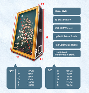 Cabine de photo interactive numérique à écran tactile de 55 à 65 pouces avec miroir Magic Selfie avec <span class=keywords><strong>appareil</strong></span> photo et imprimante compatible avec les appareils SLR - Product Image 4