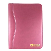 Portafolio de Piel Sintética Premium A4 con Logotipo Dorado Grabado Personalizado, Maletín de Viaje para Negocios, Carpeta para Contratos de Seguro