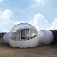 Tentes à bulles gonflables Hôtel de luxe Resort Glamping Tente à dôme gonflable transparente Maison à bulles gonflable transparente pour le camping