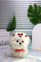 2024 Vente en Gros Ourson en Roses 25 cm, Ourson en Roses Artificielles 35 cm, Meilleur Cadeau de Saint-Valentin pour Petite Amie