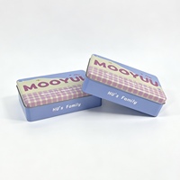 Boîte carrée en fer blanc de qualité alimentaire personnalisée, boîte métallique recyclable pour biscuits, bonbons, chocolat, gâteaux, emballage cadeau, OEM ODM
