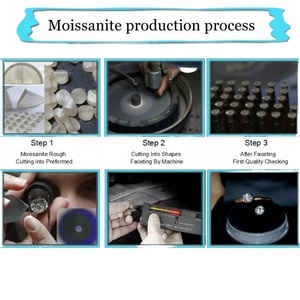 Gema Suelta de Alta Calidad, Moissanita Redonda Creada en Laboratorio, Color DEF, VVS1, 1ct, 6.5mm, con Efecto de Color/Brillo - Product Image 6