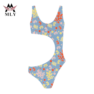 Nuova tendenza abbronzatura attraverso costumi da bagno a taglio alto con stampa personalizzata bikini costume intero - Product Image 4