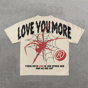 T-shirt vintage pour homme DIHUI OEM Hip Hop Streetwear en coton 100% de haute qualité, coupe oversize, imprimé intégral, vente en gros - Product Image 3