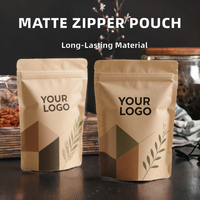 Sacs alimentaires avec logo personnalisé, pochettes verticales imprimées pour les petites entreprises de snacks