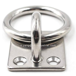 Plaque à œil carré en acier inoxydable 8mm 304 Quincaillerie marine Plaque <span class=keywords><strong>d</strong></span>'<span class=keywords><strong>amarrage</strong></span> pour pont Plaque à œil rectangulaire 5/16 "avec <span class=keywords><strong>anneau</strong></span> pour bateau - Product Image 4